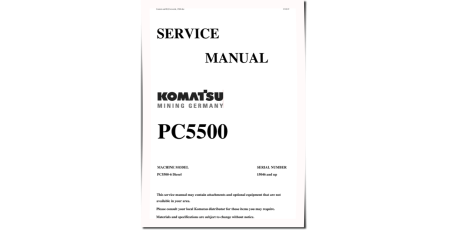 PC5500-6 (SN: 15046-15049) Crawler Excavators (Germany) Service Manual (SRVPC550015046)