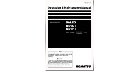 D21A-8 (SN: 83001-90000), D21P-8 (SN: 83001-90000) Crawler Dozers (Japan) Operate and Maintenance manual (TEN00016-01)