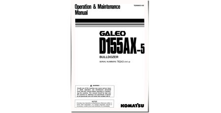 D155AX-5 (SN from 76243) Crawler Dozers (Japan) Operate and Maintenance manual (TEN00033-00)