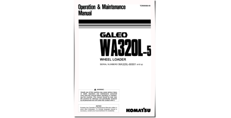 WA320L-5 (SN from 60001) 4WD Wheeled Loaders (Japan) Operate and Maintenance manual (TEN00088-00)