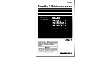 PC1250-8, PC1250LC-8 and PC1250SP-8 (SN: 30001-30051) Crawler Excavators Operate and Maintenance manual (TEN00146-02)
