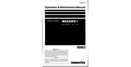 WA320PZ-6 (SN: 70001-70535) 4WD Wheeled Loaders (Japan) Operate and Maintenance manual (TEN00265-04)
