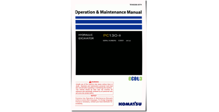 PC130-8 (SN from C30001) Crawler Excavators (Thailand) Operate and Maintenance manual (TEN00266-00TH)