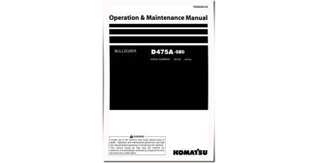 D475A-5 (SN from 30134) Crawler Dozers (Japan) Operate and Maintenance manual (TEN00483-02)