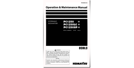 PC1250-8, PC1250LC-8 and PC1250SP-8 (SN: 30165-) Crawler Excavators Operate and Maintenance manual (TEN00503-02)