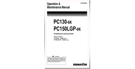 PC130-6K (SN: K30001-), PC150LGP-6K (SN: K35001-) Crawler Excavators (UK) Operate and Maintenance manual (UEAM000602)