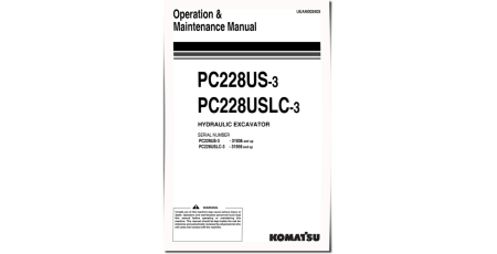 PC228US-3 (SN:31936-), PC228USLC-3 (SN:31959-) Crawler Excavators (Belgium) Operate and Maintenance manual (UEAM002603)