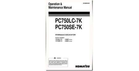 PC750LC-7K and PC750SE-7K (SN: K40001-) Crawler Excavators (UK) Operate and Maintenance manual (UEAM002901)