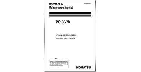 PC130-7K (SN: 70001-71684) Crawler Excavators (UK) Operate and Maintenance manual (UEAM003601)