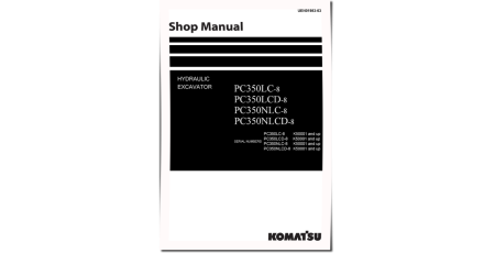 PC350LC-8, PC350LCD-8, PC350NLC-8, PC350NLCD-8 (SN: K50001-) Crawler Excavators (UK) Workshop Manual (UEN01983-03)