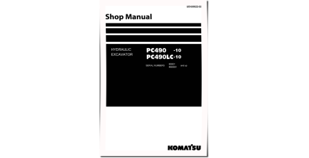 PC490-10, PC490LC-10 (SN from 80001 and K60001-) Hydraulic Excavators Workshop Manual (UEN05622-02)