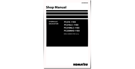 PC210-11E0, PC210LC-11E0, PC210NLC-11E0 and PC230NHD-11E0 Hydraulic Excavators Workshop Manual (UENBM00540)