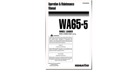 WA65-5 (SN from H50051) 4WD Wheeled Loaders (Germany) Operate and Maintenance manual (VEAD250200)