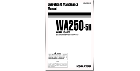 WA250-5-H (SN from H50051) 4WD Wheeled Loaders (Germany) Operate and Maintenance manual (VEAM230100)
