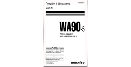 WA90-5 (SN from H50051) 4WD Wheeled Loaders (Germany) Operate and Maintenance manual (VEAM270101)