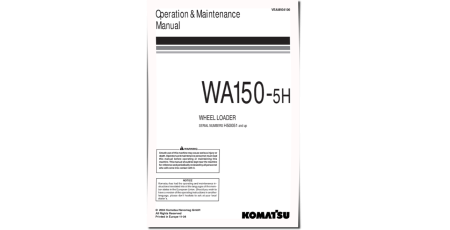WA150-5 (SN from H50051) 4WD Wheeled Loaders (Germany) Operate and Maintenance manual (VEAM934100)
