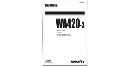 WA420-3 (SN from H30051) 4WD Wheeled Loaders (Germany) Workshop Manual (VEBM470104)
