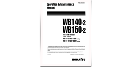 WB140-2 and WB150-2 Backhoe Loaders (Italy) Operate and Maintenance manual (WEAD000904)