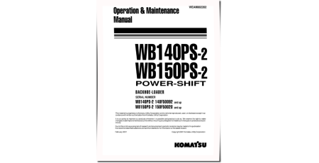 WB140PS-2 and WB150PS-2 Backhoe Loaders (Italy) Operate and Maintenance manual (WEAD002202)