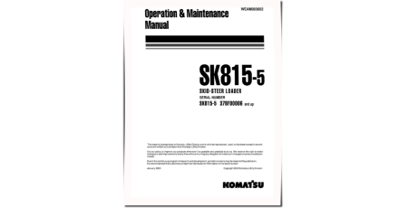 SK815-5 (SN: 37BF00006-00875) Skid Steer Loaders (Italy) Operate and Maintenance manual (WEAD003602)