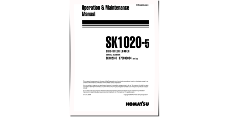 SK1020-5 (SN: 37CF00004-00125) Skid Steer Loaders (Italy) Operate and Maintenance manual (WEAD004801)