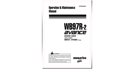WB97R-2 (SN: 97F20887-21408) Backhoe Loaders (Italy) Operate and Maintenance manual (WEAM000604)