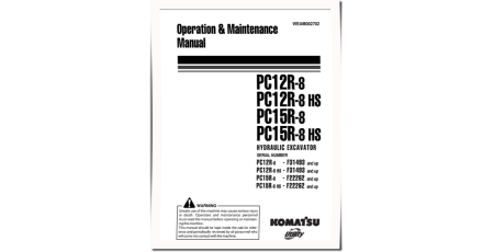 PC12R-8 (SN:F31493-), PC15R-8 (SN:F22262-) Crawler Excavators (Japan) Operate and Maintenance manual (WEAM002702)