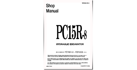 PC15R-8 (SN from F21803) Crawler Excavators (Italy) Workshop Manual (WEBD002800)