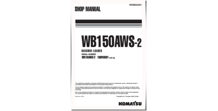 WB150AWS-2 (SN from 150F80001) Backhoe Loaders (Italy) Workshop Manual (WEBD003301)