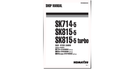 SK714-5, SK815-5 and SK815-5 turbo Skid Steer Loaders (Italy) Workshop Manual (WEBD005600)