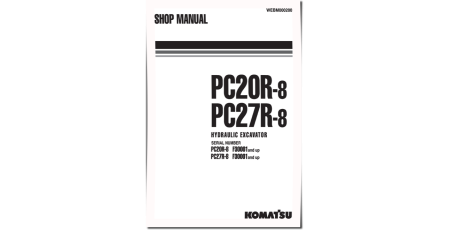 PC20R-8 (SN: F30001-30790) and PC27R-8 (SN: F30001-31102) Crawler Excavators (Italy) Workshop Manual (WEBM000200)