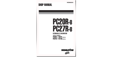 PC20R-8 (SN from F30791) and PC27R-8 (SN from F31103) Crawler Excavators (Italy) Workshop Manual (WEBM000201)