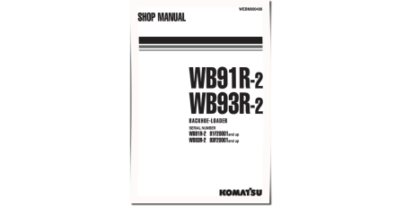 WB91R-2 and WB93R-2 Backhoe Loaders (Italy) Workshop Manual (WEBM000400)