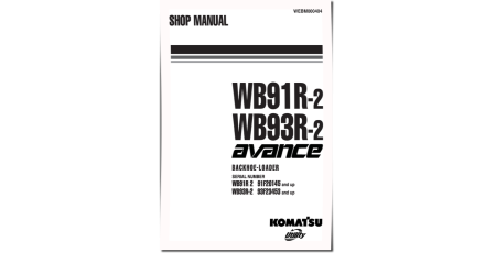 WB91R-2 (SN from 91F20145) and WB93R-2 (SN from 93F23453) Backhoe Loaders Workshop Manual (WEBM000404)
