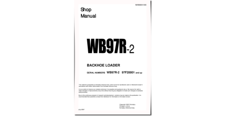 WB97R-2 (SN from 97F20001) Backhoe Loaders (Italy) Workshop Manual (WEBM001000D)