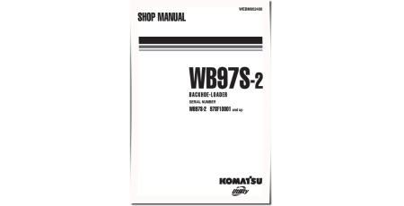WB97S-2 (SN from 97SF10001) Backhoe Loaders Workshop Manual (WEBM002400)
