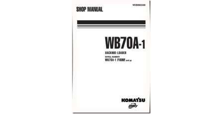 WB70A-1 (SN from F10392) Backhoe Loaders (Italy) Workshop Manual (WEBM003200)