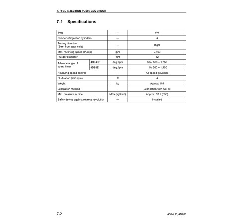 Komatsu 4D94LE, 4D98E Diesel Engines (Applicable for FD20/25/30-17, FD20H/25H/30H/35A-17 Forklift Trucks) Workshop Manual (4D94E17-BE2) Komatsu 4D94LE, 4D98E Diesel Engines (Applicable for FD20/25/30-17, FD20H/25H/30H/35A-17 Forklift Trucks) Workshop Manual (4D94E17-BE2)