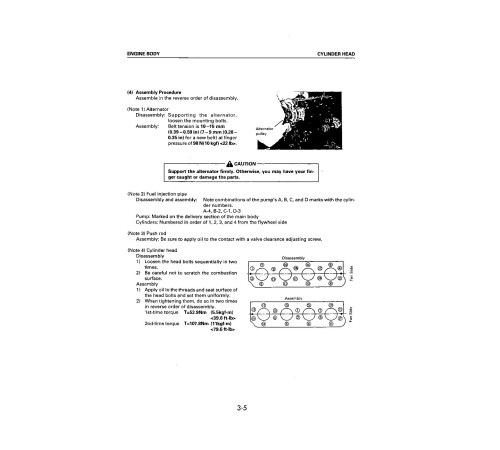 Komatsu 4D94LE Diesel Engines (Applicable for FD20/25/28/30/32/35-16 Forklift Trucks) Repair Manual (4D94LE-BE1_SM197) Komatsu 4D94LE Diesel Engines (Applicable for FD20/25/28/30/32/35-16 Forklift Trucks) Repair Manual (4D94LE-BE1_SM197)
