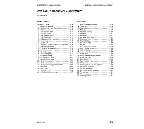 Komatsu S4D95LE-3 Diesel Engines (applicable for FD40..FD50AY-10 forklift trucks) Service Manual (4D95LE-BE3_SM206) Komatsu S4D95LE-3 Diesel Engines (applicable for FD40..FD50AY-10 forklift trucks) Service Manual (4D95LE-BE3_SM206)
