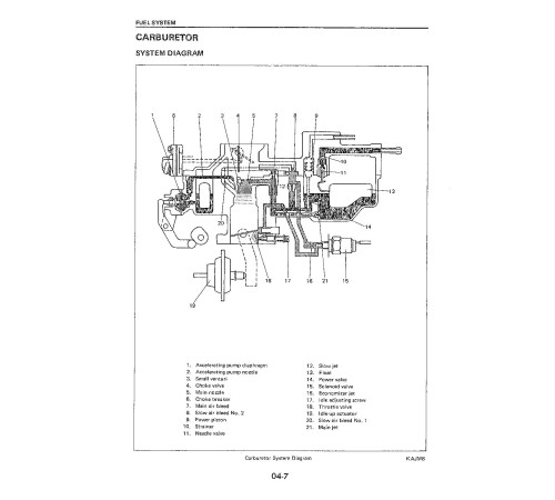 Komatsu Toyota 4P Gasoline Engines (Applicable for FG10..18D/N-15, FG15-15 Gasoline Forklift Trucks) Workshop Manual (4P(ZA)-BE1)