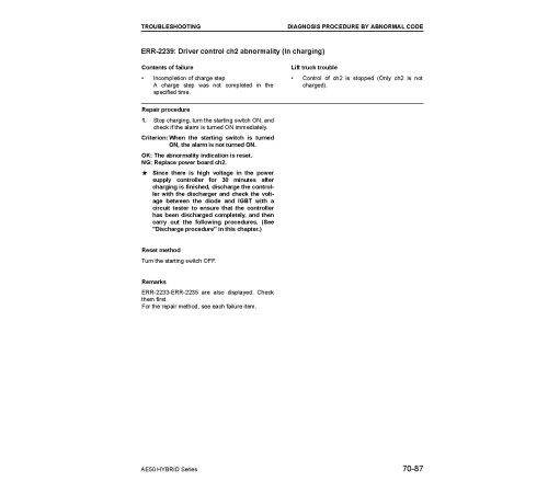 Komatsu AE50 Hybrid FB15HB-12, FB18HB-12 and FB20AHB-12 (SN: 830001-) Forklift Trucks set of Workshop Manuals (BHA12E1-05) Komatsu AE50 Hybrid FB15HB-12, FB18HB-12 and FB20AHB-12 (SN: 830001-) Forklift Trucks set of Workshop Manuals (BHA12E1-05)