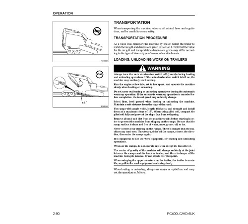 Komatsu PC400HD-6LK and PC400LC-6LK (SN: A83001-85000) Crawler Excavators (USA) Operate and Maintenance manual (CEAD002901) Komatsu PC400HD-6LK and PC400LC-6LK (SN: A83001-85000) Crawler Excavators (USA) Operate and Maintenance manual (CEAD002901)