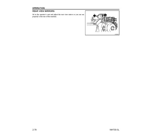 Komatsu WA700-3-L (SN from A50001) 4WD Wheeled Loaders (USA) Operate and Maintenance manual (CEAD004401) Komatsu WA700-3-L (SN from A50001) 4WD Wheeled Loaders (USA) Operate and Maintenance manual (CEAD004401)