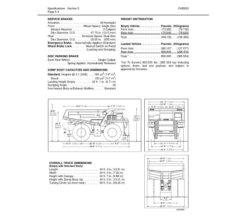 Komatsu 830E (SN: A30625-30649) Electric Dump Trucks (USA) Operate and Maintenance manual (CEAD006200) Komatsu 830E (SN: A30625-30649) Electric Dump Trucks (USA) Operate and Maintenance manual (CEAD006200)