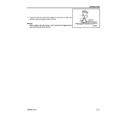 Komatsu WA600-3-LK (SN from A53001) 4WD Wheeled Loaders (USA) Operate and Maintenance manual (CEAD008201) Komatsu WA600-3-LK (SN from A53001) 4WD Wheeled Loaders (USA) Operate and Maintenance manual (CEAD008201)