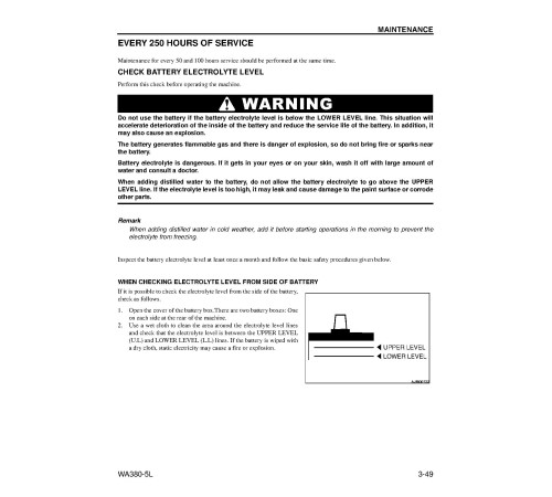 Komatsu WA380-5-L (SN from A52001) 4WD Wheeled Loaders (Japan) Operate and Maintenance manual (CEAD009301) Komatsu WA380-5-L (SN from A52001) 4WD Wheeled Loaders (Japan) Operate and Maintenance manual (CEAD009301)