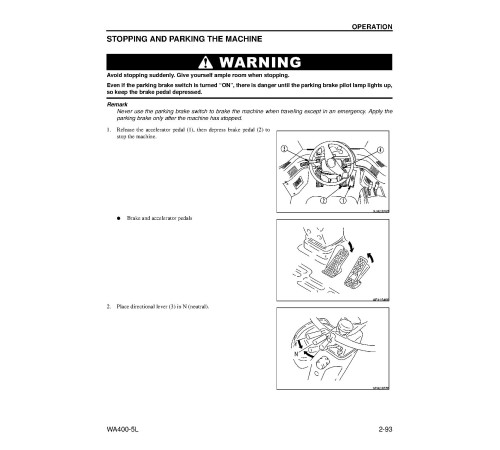 Komatsu WA400-5-L (SN from A40001) 4WD Wheeled Loaders (Japan) Operate and Maintenance manual (CEAD009601) Komatsu WA400-5-L (SN from A40001) 4WD Wheeled Loaders (Japan) Operate and Maintenance manual (CEAD009601)