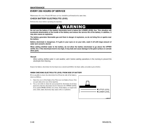 Komatsu WA400-5-L (SN from A40001) 4WD Wheeled Loaders (Japan) Operate and Maintenance manual (CEAD009601) Komatsu WA400-5-L (SN from A40001) 4WD Wheeled Loaders (Japan) Operate and Maintenance manual (CEAD009601)