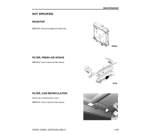 Komatsu GD530A(W)-2-BY/CY, GD650A(W)-2-BY/CY, GD670A(W)-2-BY/CY Motor Graders (USA) Operate and Maintenance manual (CEAD009700) Komatsu GD530A(W)-2-BY/CY, GD650A(W)-2-BY/CY, GD670A(W)-2-BY/CY Motor Graders (USA) Operate and Maintenance manual (CEAD009700)
